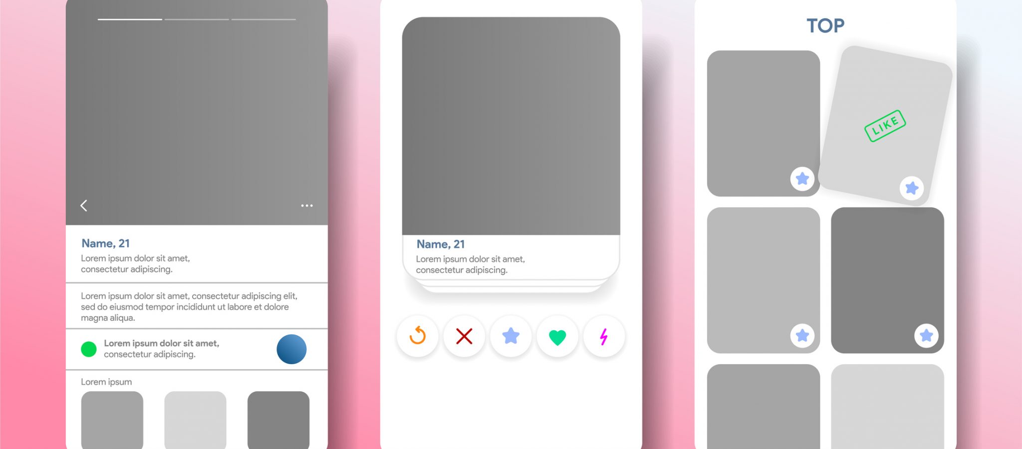 Dating app design. People match social media Mockup. Communication for connexion. Application for teen. Vector illustration People match social media Mockup.